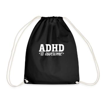 TDAH TDAH Cadeau de déficit de l’attention - Sac de sport léger - noir - Devant