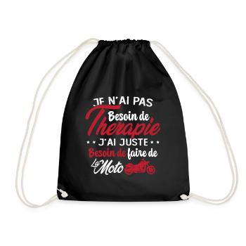 Pas besoin de thérapie besoin de faire de la Moto - Sac de sport léger - noir - Devant