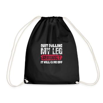 Amputation - Drawstring Bag - black - Front