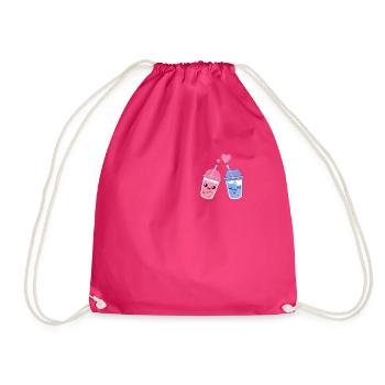 Bubble Tea - Drawstring Bag - fuchsia - Front