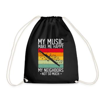 Basson pour basson anches et bassoniste - Sac de sport léger - noir - Devant