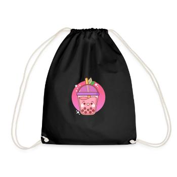 Bubble Tea - Drawstring Bag - black - Front