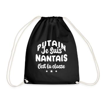 Je suis nantais c'est la classe - Sac de sport léger - noir - Devant