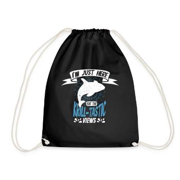 Conception d’observation des baleines pour les baleines - Sac de sport léger - noir - Devant