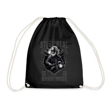 Vieux motard motard cool - Sac de sport léger - noir - Devant