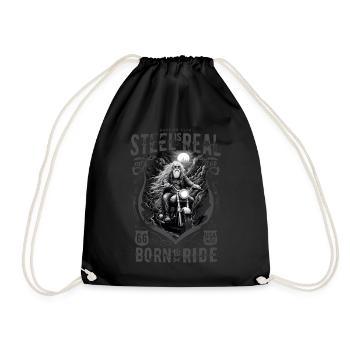 Vieux motard motard cool - Sac de sport léger - noir - Devant