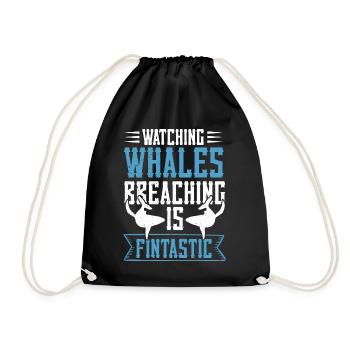 Rorqual bleu pour béluga et mammifères marins - Sac de sport léger - noir - Devant