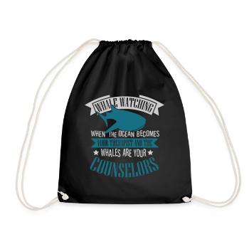 Conception de bélugas pour mammifères marins et orques - Sac de sport léger - noir - Devant