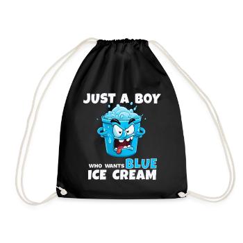 Crème glacée bleue juste un garçon - Sac de sport léger - noir - Devant