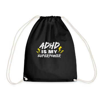 TDAH - Sac de sport léger - noir - Devant
