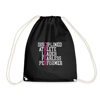 Cheerleader Cheerleading Sport Gymnastics Gift - Drawstring Bag - black - Front