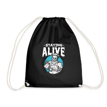 Coffee Halloween Caffeine Espresso Barista Gift - Drawstring Bag - black - Front
