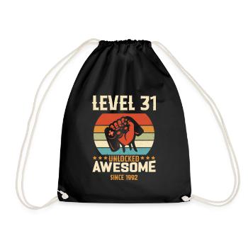 Level 31 complete 1992 Birthday Gift - Drawstring Bag - black - Front
