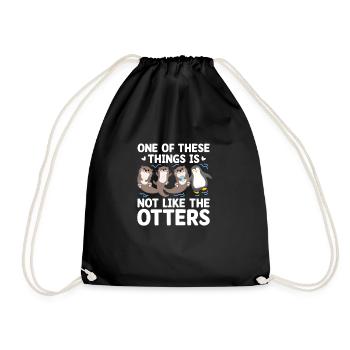 Loutre de mer Loutre Cadeau de loutre - Sac de sport léger - noir - Devant