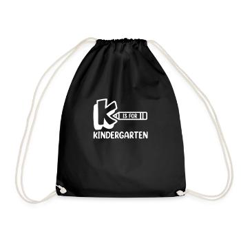 Kindergarten Child School Enrollment School Gift - Drawstring Bag - black - Front