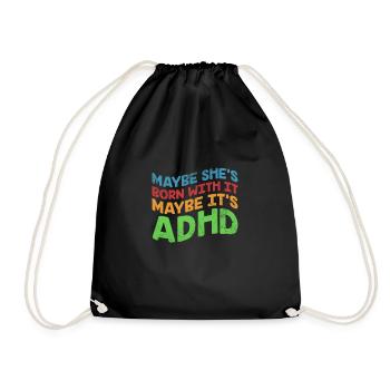 TDAH - Sac de sport léger - noir - Devant