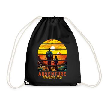 Randonnée en plein air Walker Père et Fils Cadeau - Sac de sport léger - noir - Devant