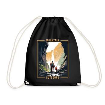 Randonnée en plein air Walker Père et Fils Cadeau - Sac de sport léger - noir - Devant