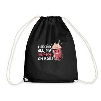 Bubble Tea Boba Tea Kawaii Cadeau - Sac de sport léger - noir - Devant