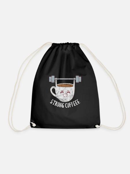 Kaffee Fitness - Turnbeutel - Schwarz