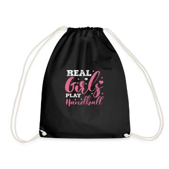Handball Handball Player Handball Player Sports Gift - Drawstring Bag - black - Front