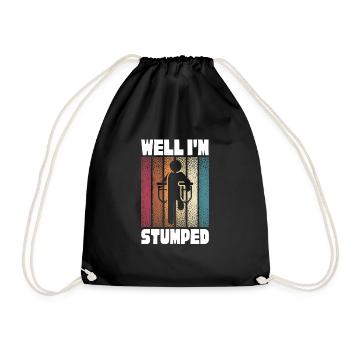 Amputation Amputieren Prothese Geschenk - Turnbeutel - Schwarz - Vorne
