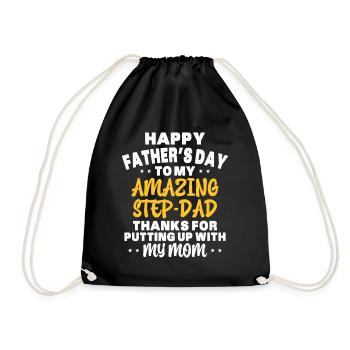 Joyeuse fête des pères Beau Père Fête des pères - Sac de sport léger - noir - Devant