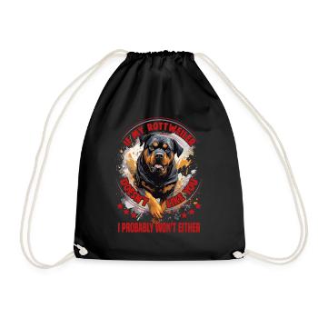 Hunde Rottweiler Hundeliebhaber - Turnbeutel - Schwarz - Vorne