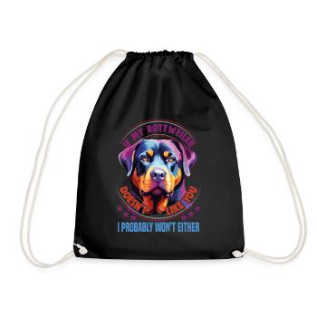 Hunde Rottweiler Hundeliebhaber - Turnbeutel - Schwarz - Vorne