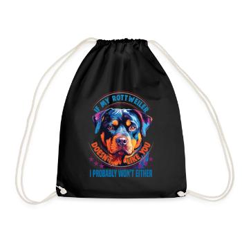 Hunde Rottweiler Hundeliebhaber - Turnbeutel - Schwarz - Vorne
