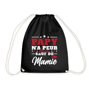 Homme Papi Papy Grand-père N'a Peur De Rien - Sac de sport léger - noir - Devant