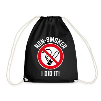 Non-Smoker – I Did It! (3C / W) - Drawstring Bag - black - Front