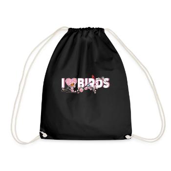 Express Love for Birds: Bird on a Branch for - Turnbeutel - Schwarz - Vorne