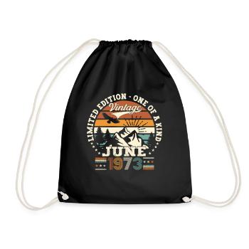 50th Birthday Man Juin Année 1973 Original - Sac de sport léger - noir - Devant
