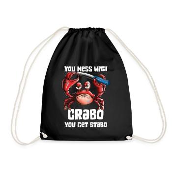 Krabben Krebse Krebstiere Sternzeichen Krabbe - Turnbeutel - Schwarz - Vorne