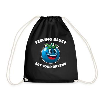 Tomate in blauer Farbe Feeling Blue Fun Vegetarier - Turnbeutel - Schwarz - Vorne