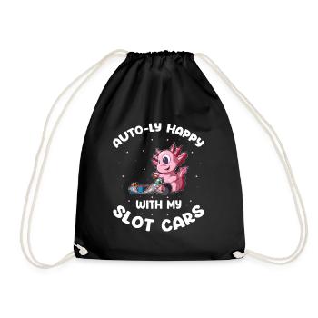 Slot Car Racing for Slot Car and RC Cars - Drawstring Bag - black - Front