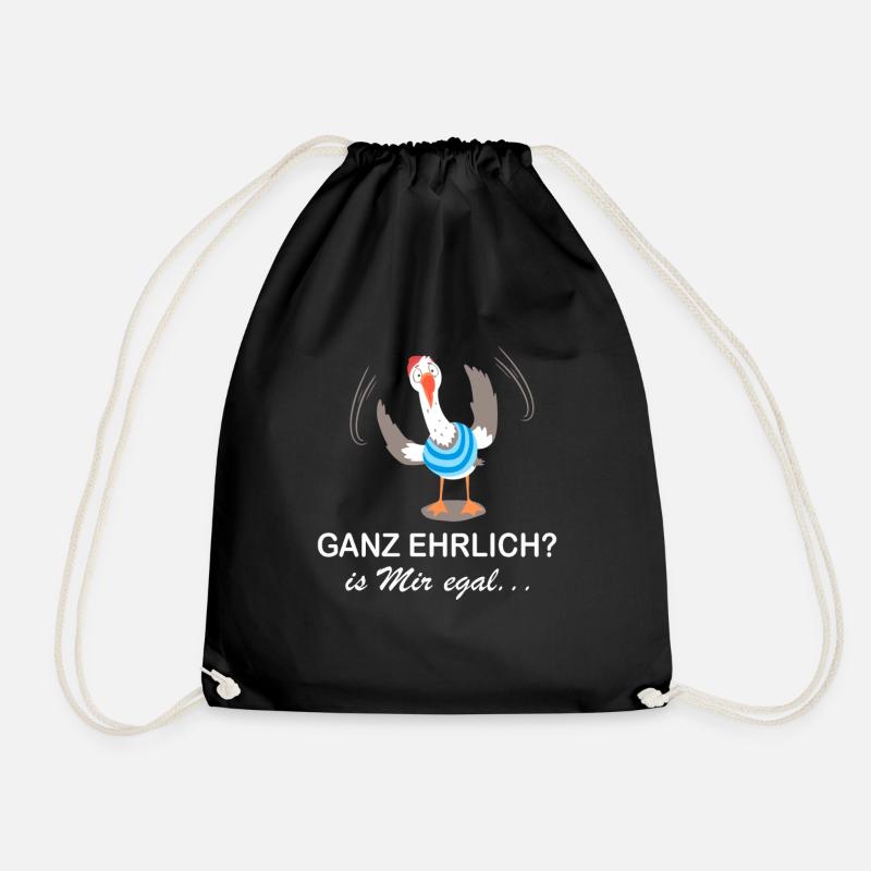 Ganz ehrlich? is mir egal... - Turnbeutel - Schwarz