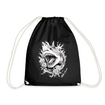 Fleur de requin Oceanographe Plongeur Cadeau - Sac de sport léger - noir - Devant
