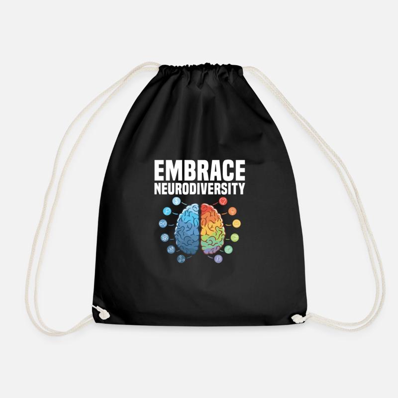 ADHD ADHD Attention Deficit Gift - Drawstring Bag - black