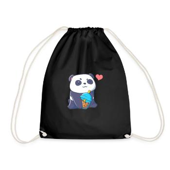 Bubble Tea - Drawstring Bag - black - Front