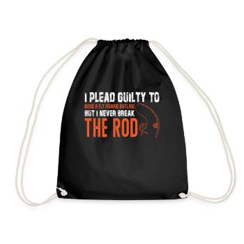 Funny Fly Fishing - Fly Fishing Outlaw, Never - Turnbeutel - Schwarz - Vorne