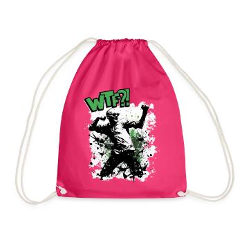 WTF Abbreviation Cool Saying Abitur School - Drawstring Bag - fuchsia - Front