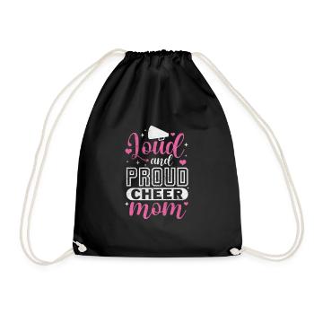 Cheerleader Cheerleading Sport Gymnastics Gift - Drawstring Bag - black - Front