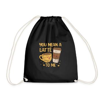 Coffee - Drawstring Bag - black - Front