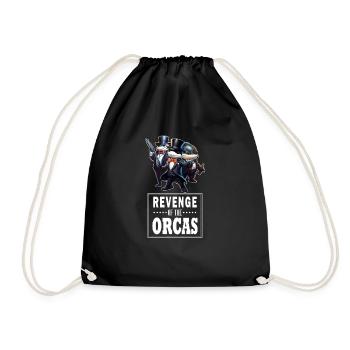 Revenge of the Orcas - Unique Orca & Boat - Turnbeutel - Schwarz - Vorne