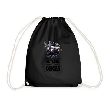 Revenge of the Orcas - Funny Orcas sinking boats - Turnbeutel - Schwarz - Vorne