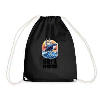 Join the Orca Uprising Inspired Killer Whale - Turnbeutel - Schwarz - Vorne