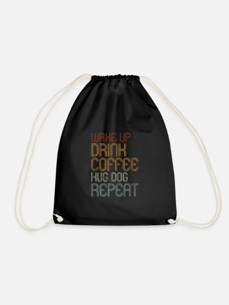 Kaffee Hunde - Turnbeutel - Schwarz