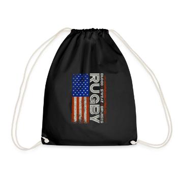 Club de rugby Équipe de rugby Football Sport Cadeau - Sac de sport léger - noir - Devant